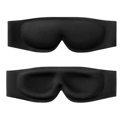 Sleep Eye Mask for Petite Face Small Head, Strapless Eye Mask, Non-Adjust - color: Eclipse_buckle Free