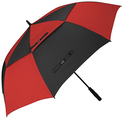 G4Free 47/54/62/68/72 Inch Golf Umbrella Windproof Auto Open Large Umbrella - color: Black/Red, size: 62 inch