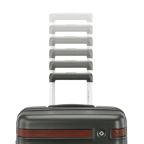 Virtuosa Hardside 21 Inch Carry On Luggage - Airline Approved with 360° Spinner Wheels, RightHeight™ Adjustable Handle - Zippered WetPak™ - TSA Lock - Expandable Light Polycarbonate Shell - Pine Green - color: Pine Green