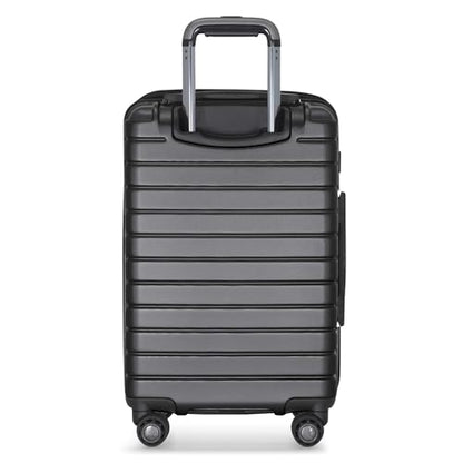 Traveler's Choice Archer Polycarbonate Hardside Spinner Luggage Set, Tie Down Straps, Grey, Carry-On 21-Inch - color: Grey, size: 1-Piece (Carry-On 21-Inch)