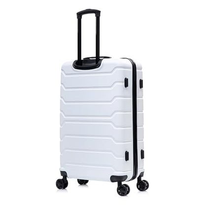 InUSA TREND Luggage with Spinner Wheels | Durable Lightweight Hardside Suitcase, Travel Sets with Handle and Trolley | (20in, 24in, 28in, 32in) 4 Piece Set | White - color: White, size: 4-Piece Set (Carry-on, Medium, Large, Extra-Large)