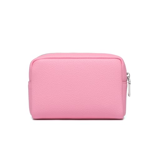 Makeup Bag for Purse Travel Cosmetic Bag (PU Azalea Pink) - color: Azalea Pink