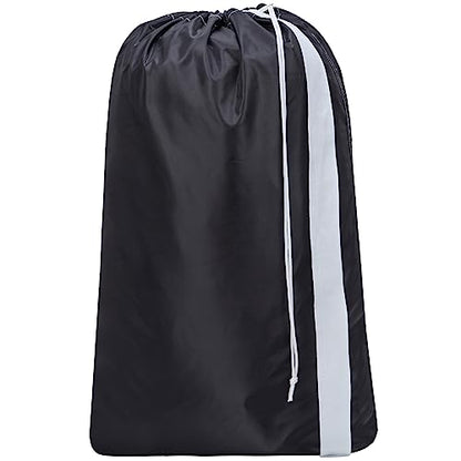 HOMEST XL Laundry Bag with Strap, Clothes Organizer for Dorm & Travel - color: (1 pack) Black