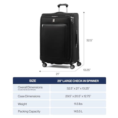 Travelpro Platinum Elite Checked Luggage Spinner, Espresso, 29-Inch - color: Rich Espresso Brown, size: Checked-Large 29-Inch