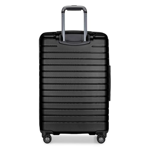 Traveler's Choice Archer Polycarbonate Hardside Spinner Luggage Set,Tie Down Straps, Black, 3-Piece - color: Black, size: 3-Piece Set