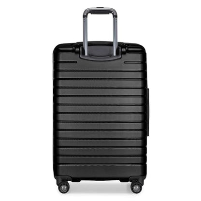 Traveler's Choice Archer Polycarbonate Hardside Spinner Luggage Set,Tie Down Straps, Black, 3-Piece - color: Black, size: 3-Piece Set
