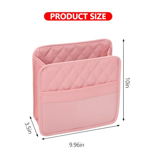 Mandark PU Leather Car Seat Back Organizer, Pink - color: Pink