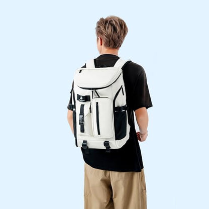 Kalesi Gym Duffle Bag Backpack 4-Way Waterproof with Shoes Compartment for travel Sport Hiking laptop - color: Grayish Blue