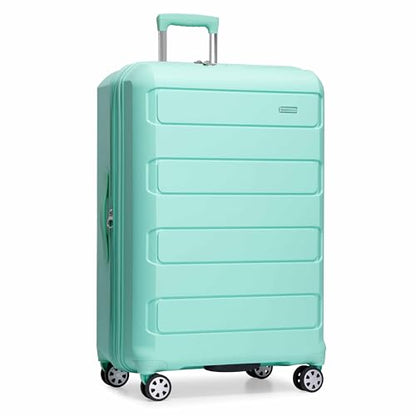 Traveler's Choice Pagosa Hardshell Expandable Luggage with Spinner Wheels, Mint, 30-Inch Large - color: Mint, size: 30-Inch Large