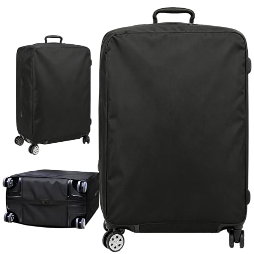 Luggage Cover Protector Compatible with Tumi, Upgraded Oxford Fabric Stretch Cover with Double Zipper, Washable Travel Suitcase Protector, Fits 20-21 Inch Case(Black) - size: 20-21