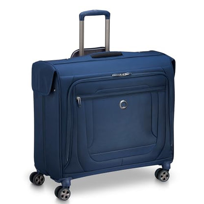 DELSEY PARIS Helium DLX Rolling Garment Bag with Spinner Wheels, Navy Blue - color: Navy Blue