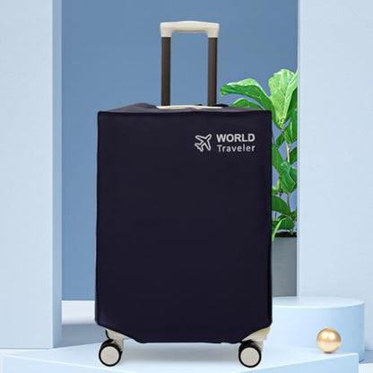 Luggage Cover Suitcase Protector Fits 26-28 Inch Luggage Waterproof Washable Dustproof Non Woven Fabric Protective Case for Travel Checked Baggage Commute Use Black with Velcro Closure - color: Black