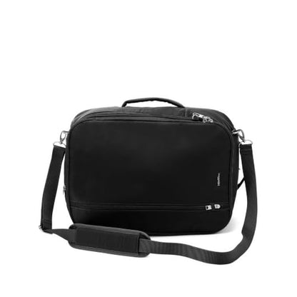 Securtex® Classic Anti-Theft Convertible Travel Backpack - 11x17” Carry-On, Fits 16” Laptop, Locking Zippers, Expandable - color: Black
