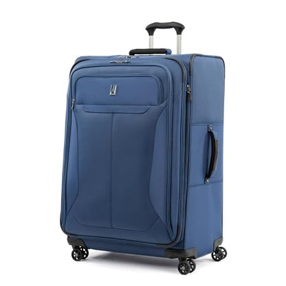 Travelpro Tourlite Softside 29" Expandable Luggage with 4 Spinner Wheels, Lightweight Suitcase, Checked Large, Blue - color: Blue, size: Checked-Large 29-Inch