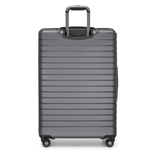 Traveler's Choice Archer Polycarbonate Hardside Spinner Luggage Set, Tie Down Straps, Grey, Checked 29-Inch - color: Grey, size: 1-Piece (Checked 29-Inch)
