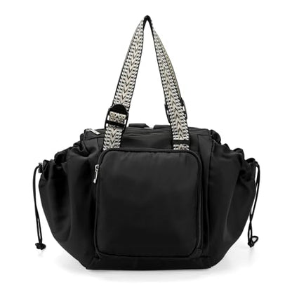 Multifunctional Travel Organizer Bag Convertible Backpack Crossbody and Shoulder Bag Beach Tote with Large Storage and Elastic Straps for Women