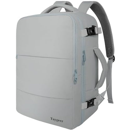 Taygeer Carry On Backpack, Womens Travel Backpack with Water Bottle Pocket - color: Elephantgray, size: Large