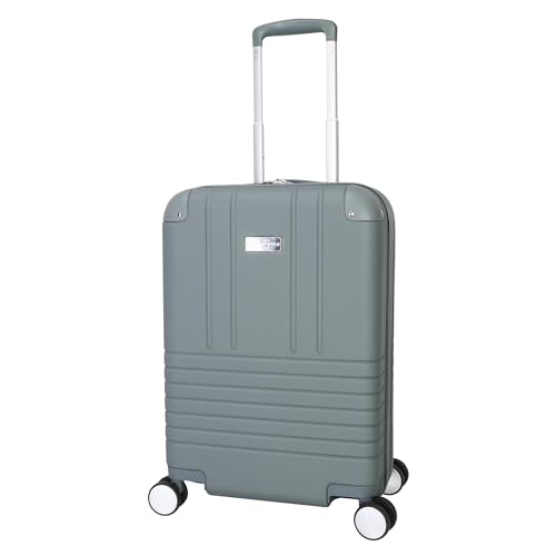 Jessica Simpson Countryside 21" Expandable 8-Wheel Spinner Carry On Luggage Suitcase, Chinois Green - color: Chinois Green, size: Carry-On