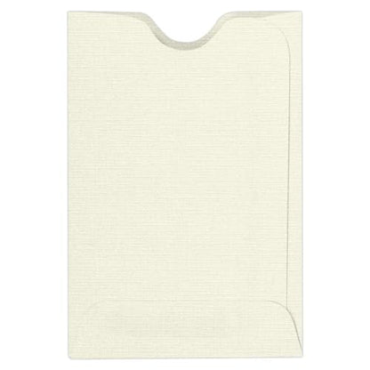 LUXPaper Credit Card Sleeves | 2 3/8" x 3 1/2" | Natural Linen | 80lb. Text | 50 Qty - color: Natural Linen, size: 50 Qty.
