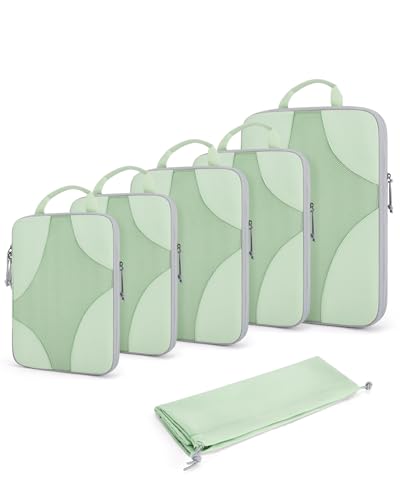 Bagsmart Compression Packing Cubes, Travel Bag Cruise Ship Essentials - color: Fruit Green