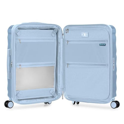 Traveler's Choice Edinburgh II Hardside Spinner Luggage, TSA Lock, Blue, 25" Medium - color: Blue, size: 25" Medium