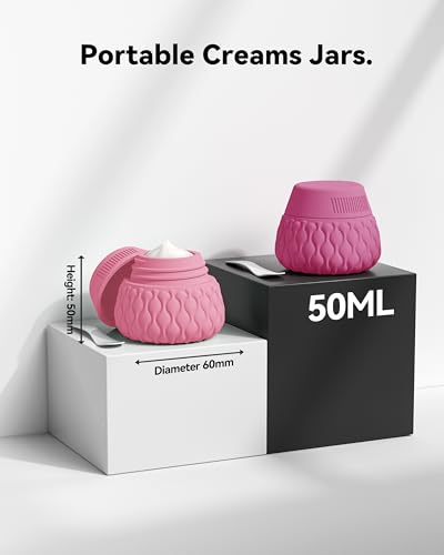 Travel Bottles for Toiletries Silicone Travel Size Containers 3.4oz 1.7oz - color: Berry Gradient