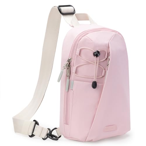 Inateck Sling Bag X-Row with RFID Blocking, Spacious Crossbody Shoulder Chest Everyday Carry Bag with Quick-adjust Strap, Water-resistant Sling Backpack for Men, Women, Travel, Cycling, Hiking, Pink - color: Pink