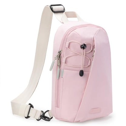 Inateck Sling Bag X-Row with RFID Blocking, Spacious Crossbody Shoulder Chest Everyday Carry Bag with Quick-adjust Strap, Water-resistant Sling Backpack for Men, Women, Travel, Cycling, Hiking, Pink - color: Pink