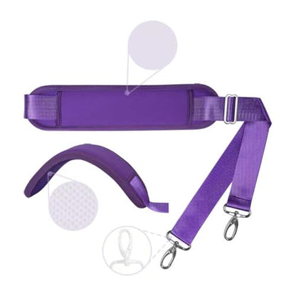 60 Inch Shoulder Strap for Bag with Removable Ultra-Thick Pad - color: Purple