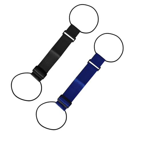 Luggage Connector Straps,Adjustable Bag Luggage Straps 2PCS Black+Blue - color: Black+Blue