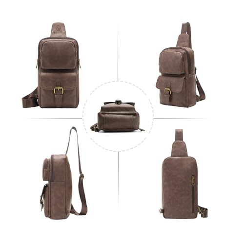 Sling Bag for Men and Women, Coffee - color: Coffee