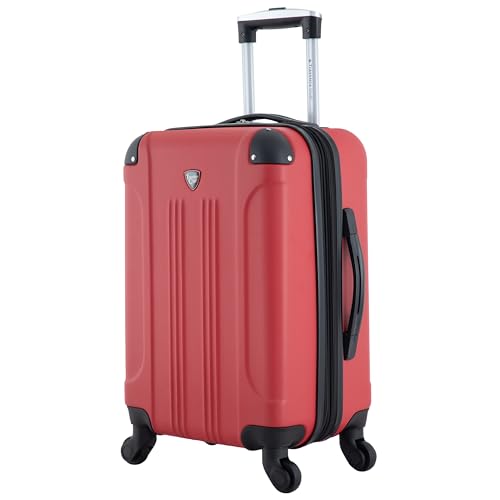 Travelers Club Chicago Hardside Expandable Spinner Luggage, Red, 5 Piece Set - color: Red, size: 5-Piece Set