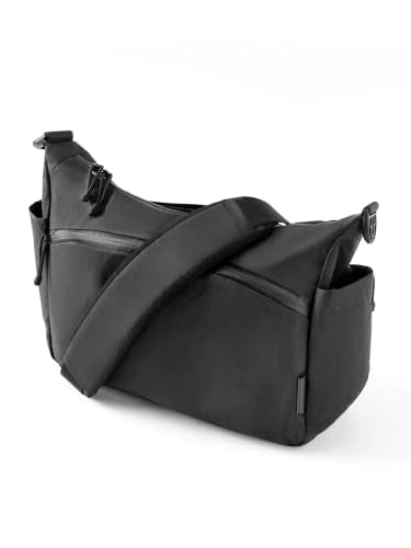 ALPAKA Flight Satchel 11L Messenger Crossbody Bag - color: Black-ultradyne 100d