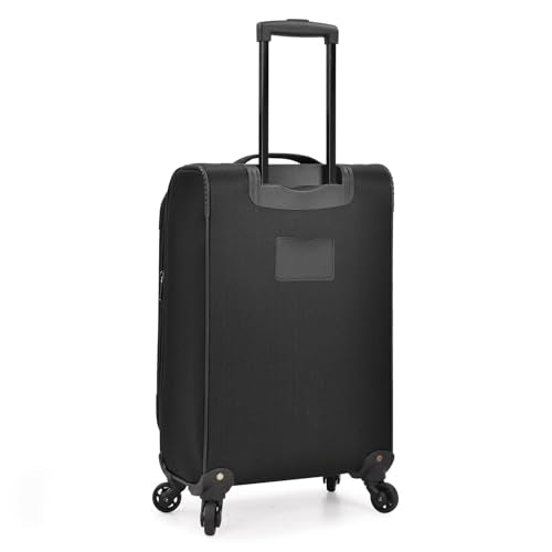 U.S. Traveler Aviron Bay Expandable Softside Luggage with Spinner Wheels, Black, 2-Piece Set - color: Black, size: 2-Piece Set