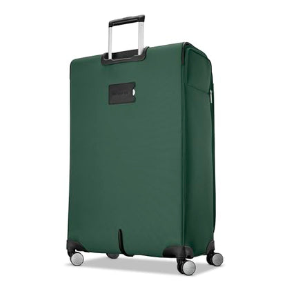 Samsonite 3-PC Soft-Sided 21/25/29” (Carry-On, Medium, Large Checked), Lightweight Expandable Element Luggage Set: 2 Front & Side Pocket, Four Spinner Wheels, Adjustable Handle, Durable- Deep Green - color: Bistro Green, size: 3-Piece Set (21/25/29)