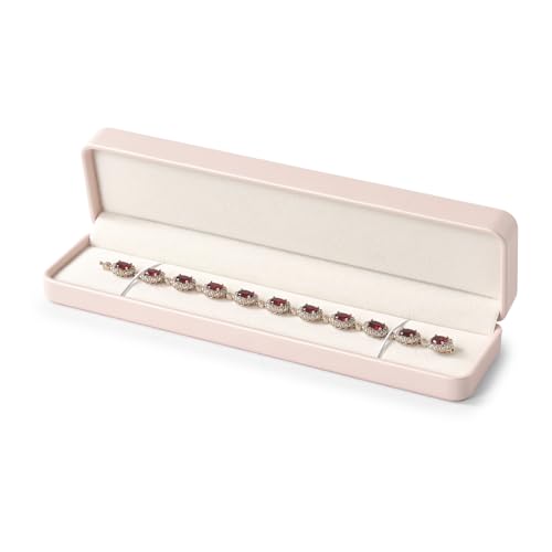 Oirlv Pink Long Necklace Storage Box - color: Pink, size: Long Chain Box