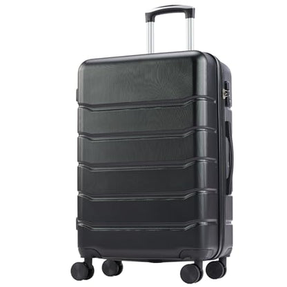 OLIXIS 28 Inch Luggage, Hardside Checked Suitcase with Spinner Wheels, Lightweight ABS Hard Shell Travel Luggage, TSA Approved Lock, Expandable Large Suitcase for Business & Travel–Black - color: Black, size: 28 IN
