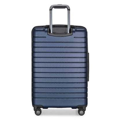 Traveler's Choice Archer Polycarbonate Expandable Luggage with Spinner Wheels, Blue, Checked 26-Inch - color: Blue, size: 1-Piece (Checked 26-Inch)