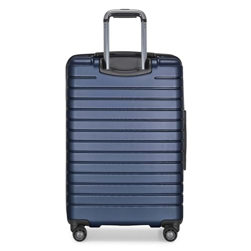 Traveler's Choice Archer Polycarbonate Expandable Luggage with Spinner Wheels, Blue, Checked 26-Inch - color: Blue, size: 1-Piece (Checked 26-Inch)