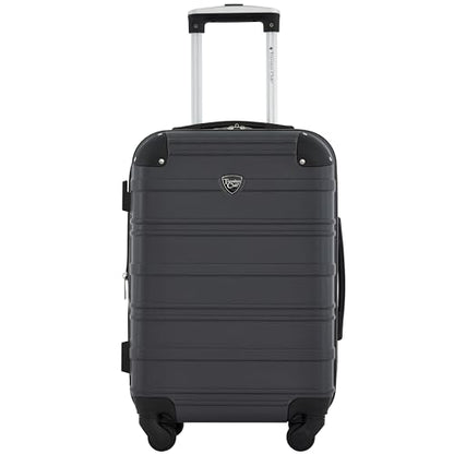 Travelers Club Phoenix Luggage, Blackened Pearl, 22-Inch Carry-On - color: Blackened Pearl, size: 1-Piece (22" Carry-On)
