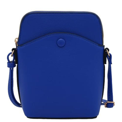 Solene Small Crossbody Bag with Gold Hardware, Mini Shoulder Purse with Adjustable Strap - color: Royal Blue