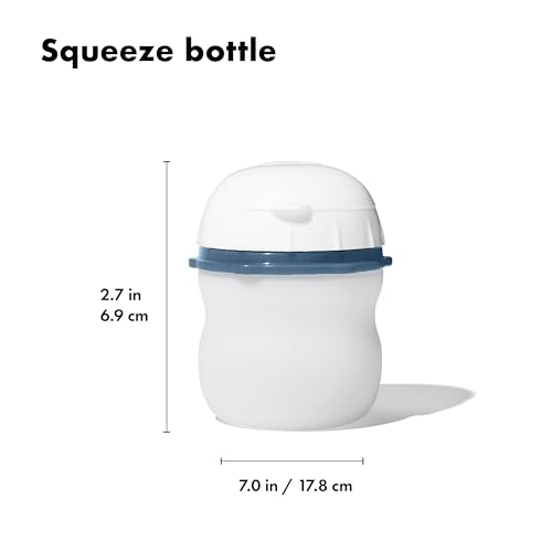OXO Good Grips Prep & Go Silicone Squeeze Bottles 2 Pack-2.3oz, Ocean Blue - color: Ocean Blue, style: Squeeze Bottle - 2 Pack