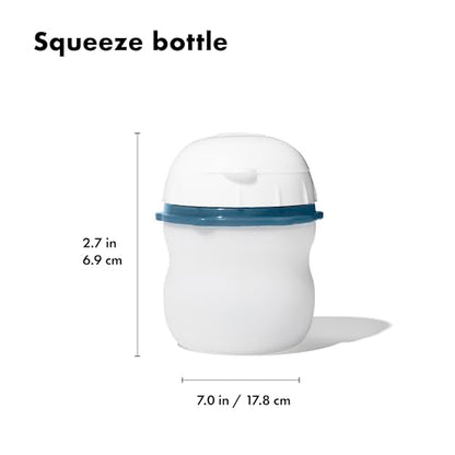 OXO Good Grips Prep & Go Silicone Squeeze Bottles 2 Pack-2.3oz, Ocean Blue - color: Ocean Blue, style: Squeeze Bottle - 2 Pack