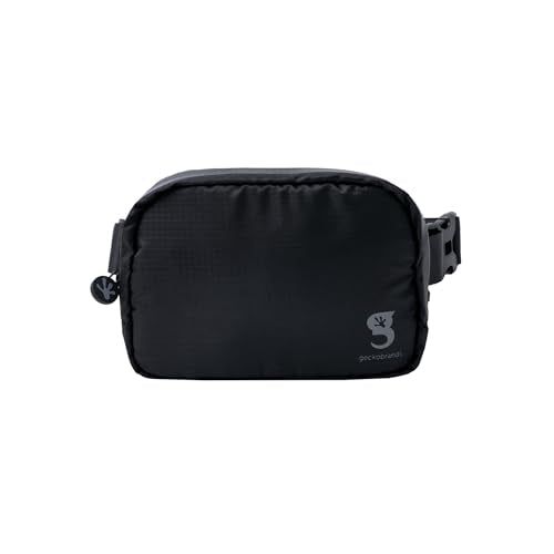 geckobrands Waterproof Belt Bag – Water-Resistant Gear Organizer with Phone Window & Adjustable Strap - color: Black