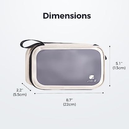 pack all Clear Electronic Organizer, Compact TPU Cable Organizer Bag - color: Beige