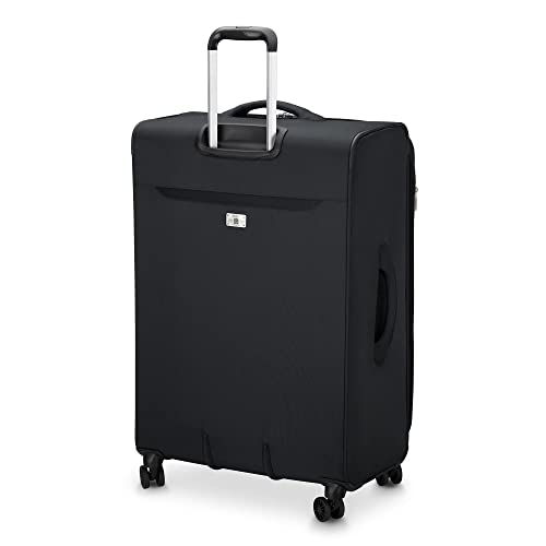 DELSEY PARIS Sky Max 2.0 Softside Expandable Luggage with Spinner Wheels, Black, Checked-Large, 28 Inch - color: Black, size: Checked-Large, 28 Inch