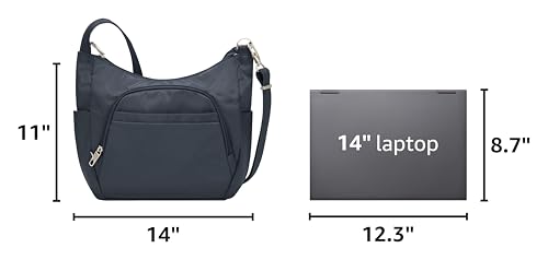 Travelon Anti-theft Classic Crossbody Bucket Bag - color: Midnight