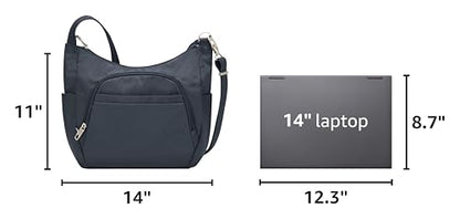 Travelon Anti-theft Classic Crossbody Bucket Bag - color: Midnight