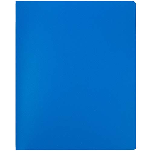 JAM PAPER Heavy Duty Plastic Multi Pocket Folders - 10 Pocket Organizer - Blue - 2/Pack - color: Blue, size: 10 Pocket (Pack of 2)