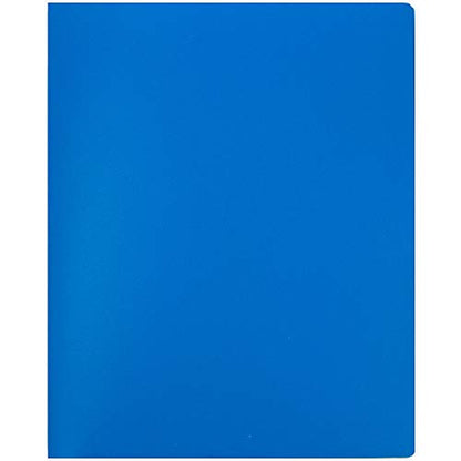 JAM PAPER Heavy Duty Plastic Multi Pocket Folders - 10 Pocket Organizer - Blue - 2/Pack - color: Blue, size: 10 Pocket (Pack of 2)